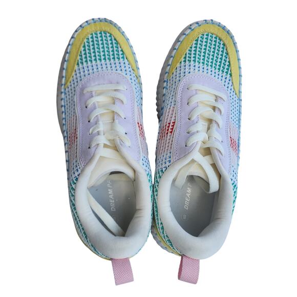 Dream pairs u.s. women's size 8 mixed media crochet knit style platform - Picture 3 of 7